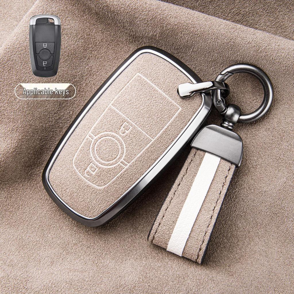 Premium Sheepskin Key Cover for Ford Explorer ST, Edge L, Mondeo EVOS