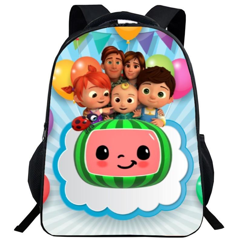 Cocomelon Backpack Children School Bags Durable Cartoon Lankybox Schoolbag For Kids