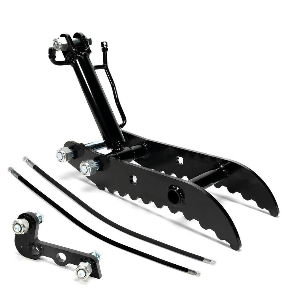 Excavator Hydraulic Thumb Clip Manganese Steel 3 Hole Excavator Auxiliary Clamp with L Shaped Bracket