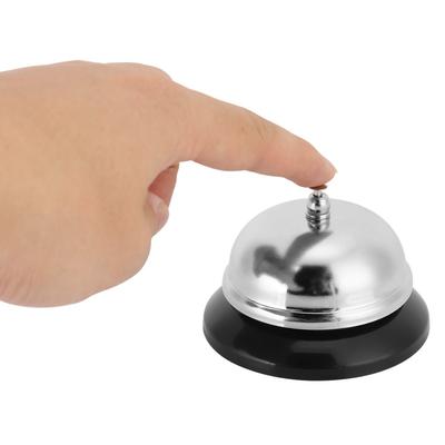 Silver Desk Service Bell Stainless Steel Table Caller Dinner Call Bell  Remind Waiter