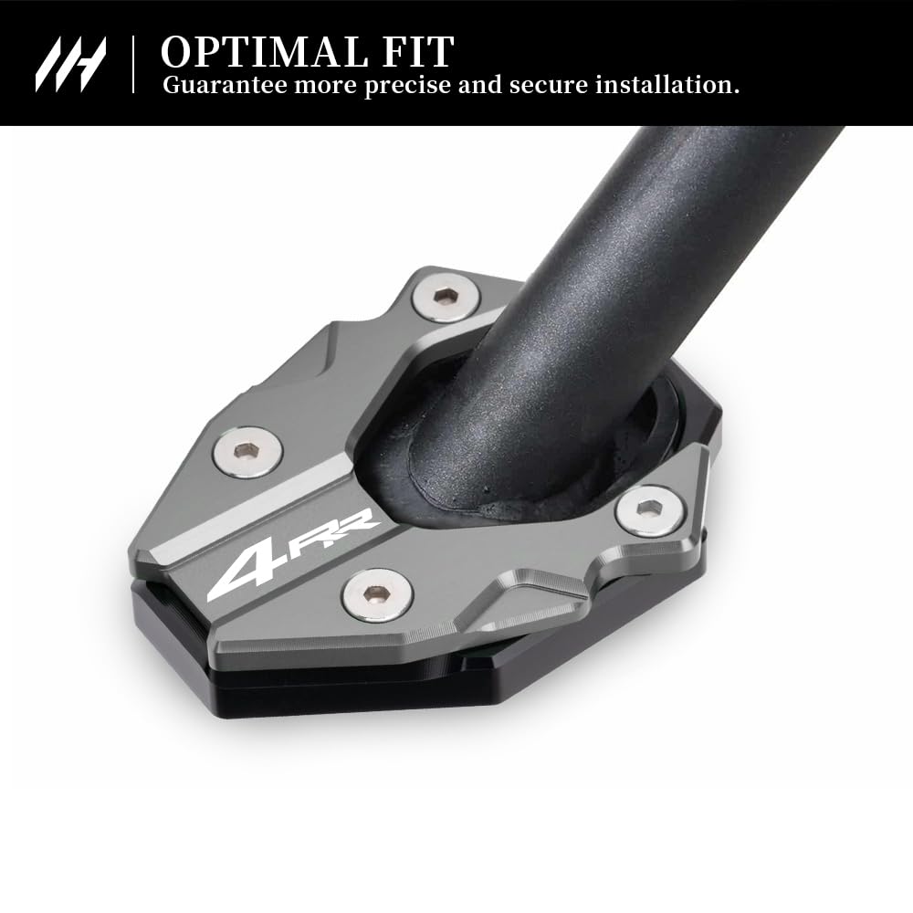 MotHeart Side Stand Plate for Ninja ZX-4RR 2023-2024 Bike Parts Side Stand Extension Kickstand