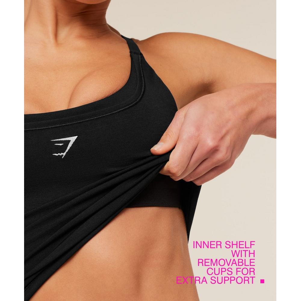 Gymshark Interval Seamless Midi Tank Black B6b1j Bb2j