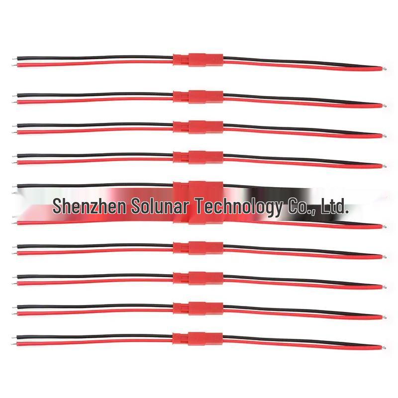 SM Male/Female Plug Cable 2.54MM Air Connection, 3-Battery Charging, 4P Terminal Power Cord, LED Light.