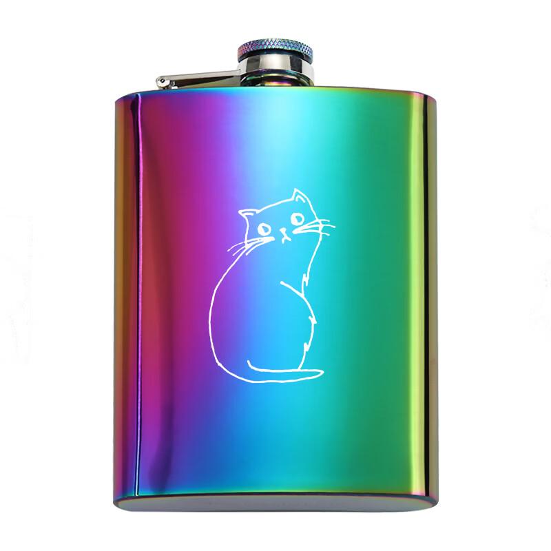 

Cat Design Plastic Flat Hip Flask