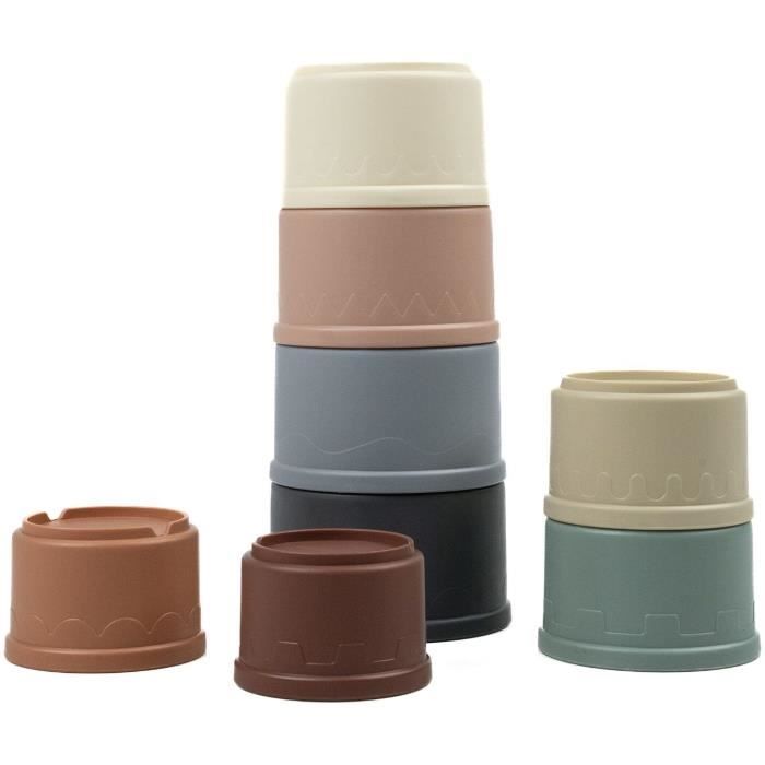 Pack Accessoires De Bain - THERMOBABY - Tapis Antidérapant - Eponge Et Jouets Empilables