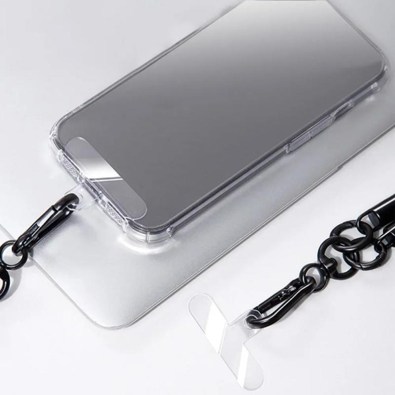 1/3/5Pcs Transparent Mobile Phone Anti-lost Lanyard Card Gasket Universal Detachable Phone Hanging Cord Strap Patch Tether Pad