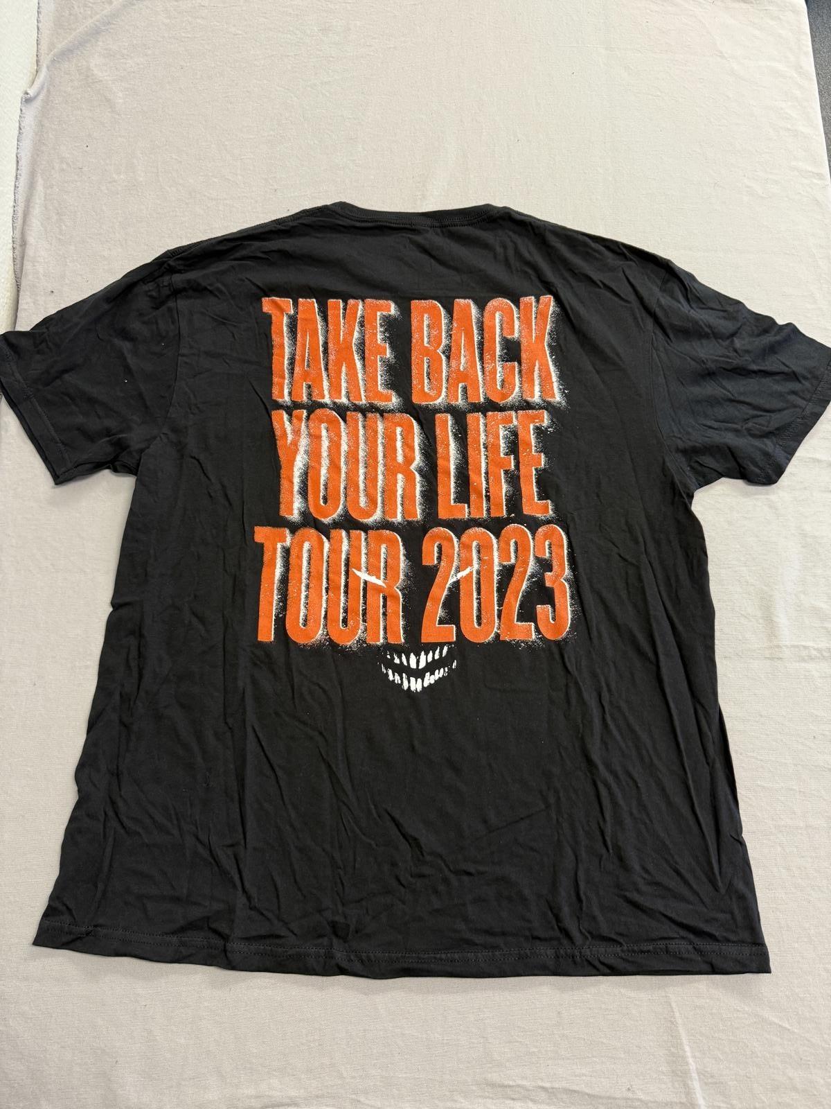 Disturbed Band T-shirt Tour Take Back Your Life 2023 XL XXL