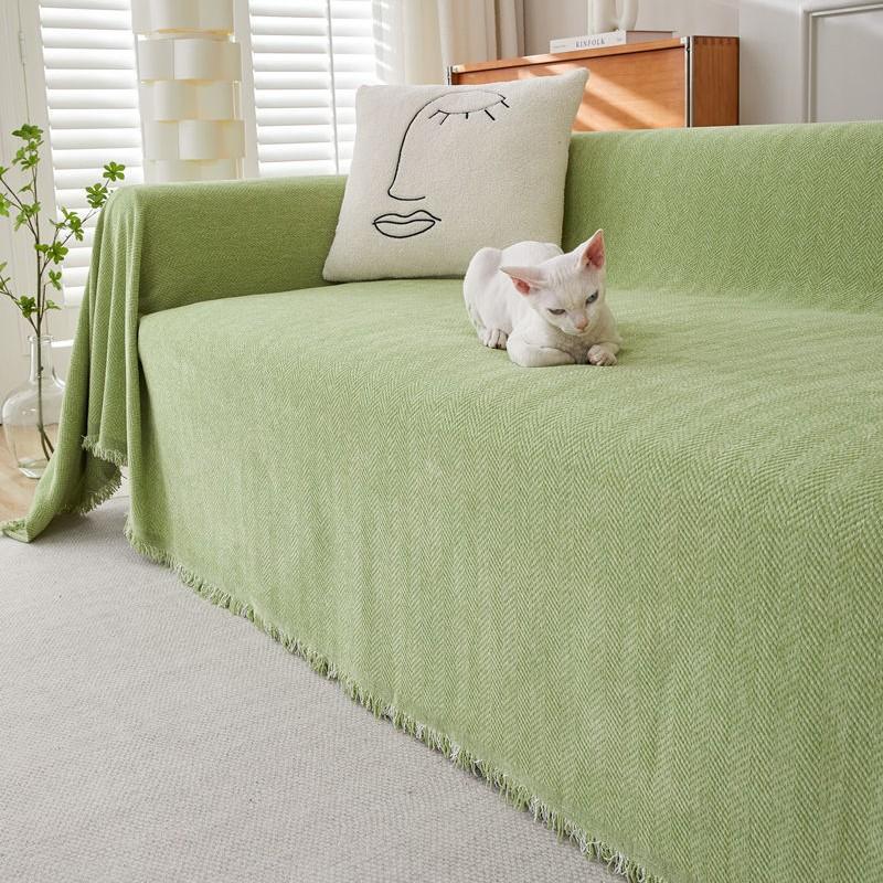 Modern Minimalist Thick Chenille Sofa Cover Throw All Season Luxury Elegant Sofa Protector Blanket