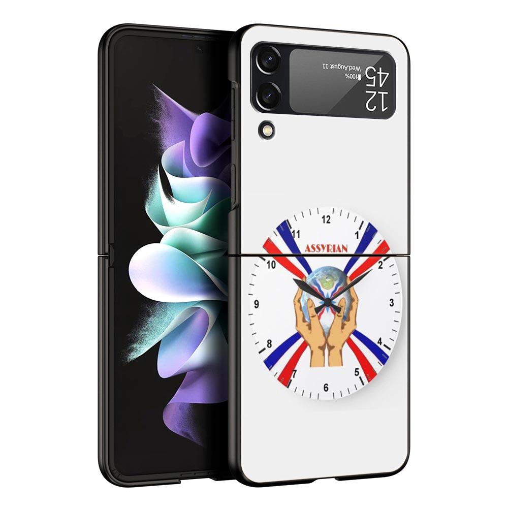 

Чехол для телефона Samsung Galaxy Z Flip 3 4 5 6 7 Складной Черный Корпус Для Samsung Z Flip4 Flip5 ПК Жесткая Крышка Флаг Ассирии Ассирийский Galaxy Z Flip3 5G