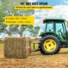 Hay Spear 49\" Bale Spear 3000 Lbs Capacity, Bale Spike Quick Attach Square Hay Bale Spears 1 3/4\" Wide, Red Coated Bale Forks, Bale Hay Spike with 2