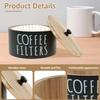 Multipurpose Coffee Filter Basket, Wooden Storage Sturdy Large Coffee Filter Holder Accessories for Coffee Bar Counter Decor