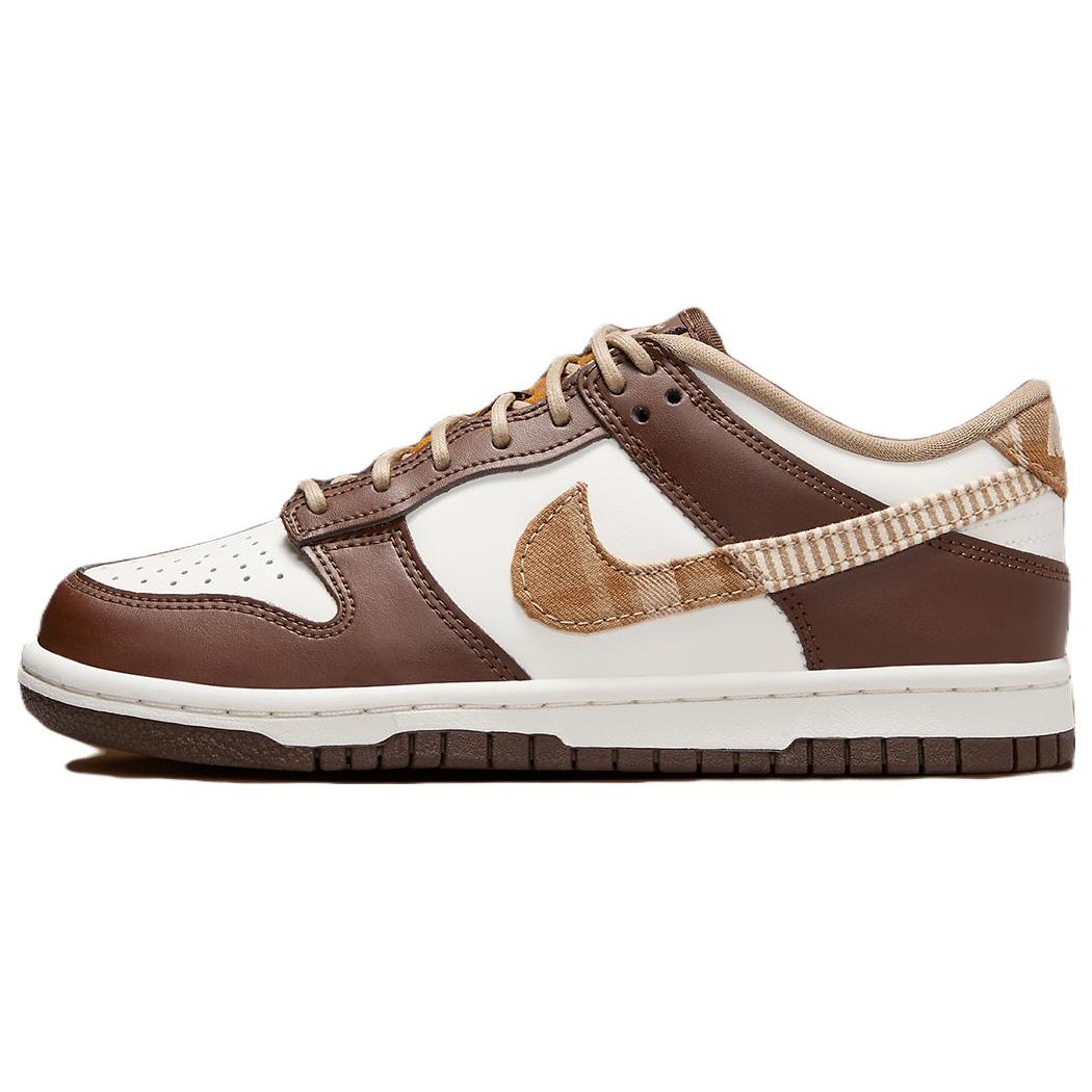 

Nike Dunk Low GS клетчатые коричневые женские кроссовки с парусом разноцветные какао-Wow FV3653-191 36
