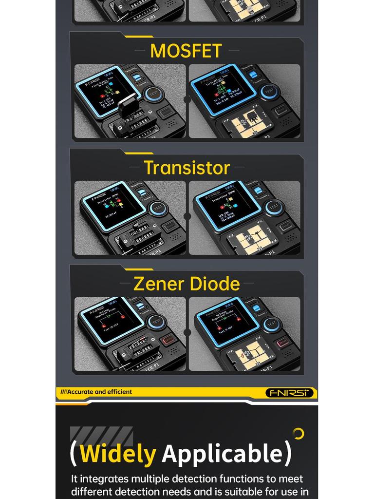 FNIRSI LCR-P1 Capacitance, Resistance, and MOSFET Tester & Triode Component Detector