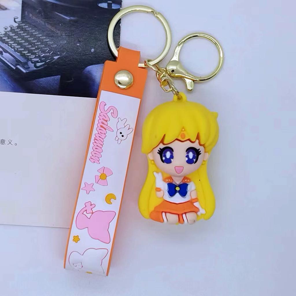 Creative Cartoon Girl Doll Keychain Bag Car Keychain Accessories Gift Wholesale Y2k Fashion Toys Anime Cartoon Kawaii Cute Frind