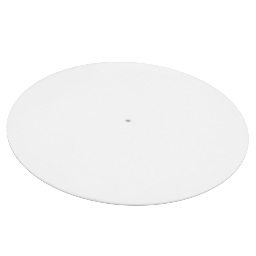 Acrylic Turntable Record Platter Turntable for LP Record Players 12-inch Mat, Vibration-Dampening Mat, Anti-Static Slipmat, (Opal White)