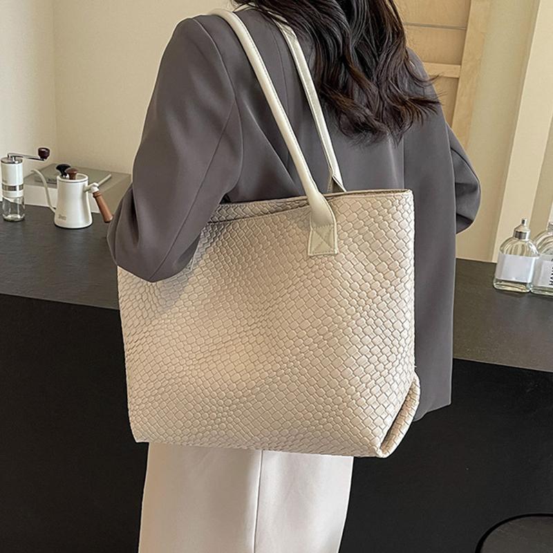 Crocodile Pattern Tote Bag With Large Capacity, Business Casual Portable Women's Shoulder Bag For Teen Girls Women