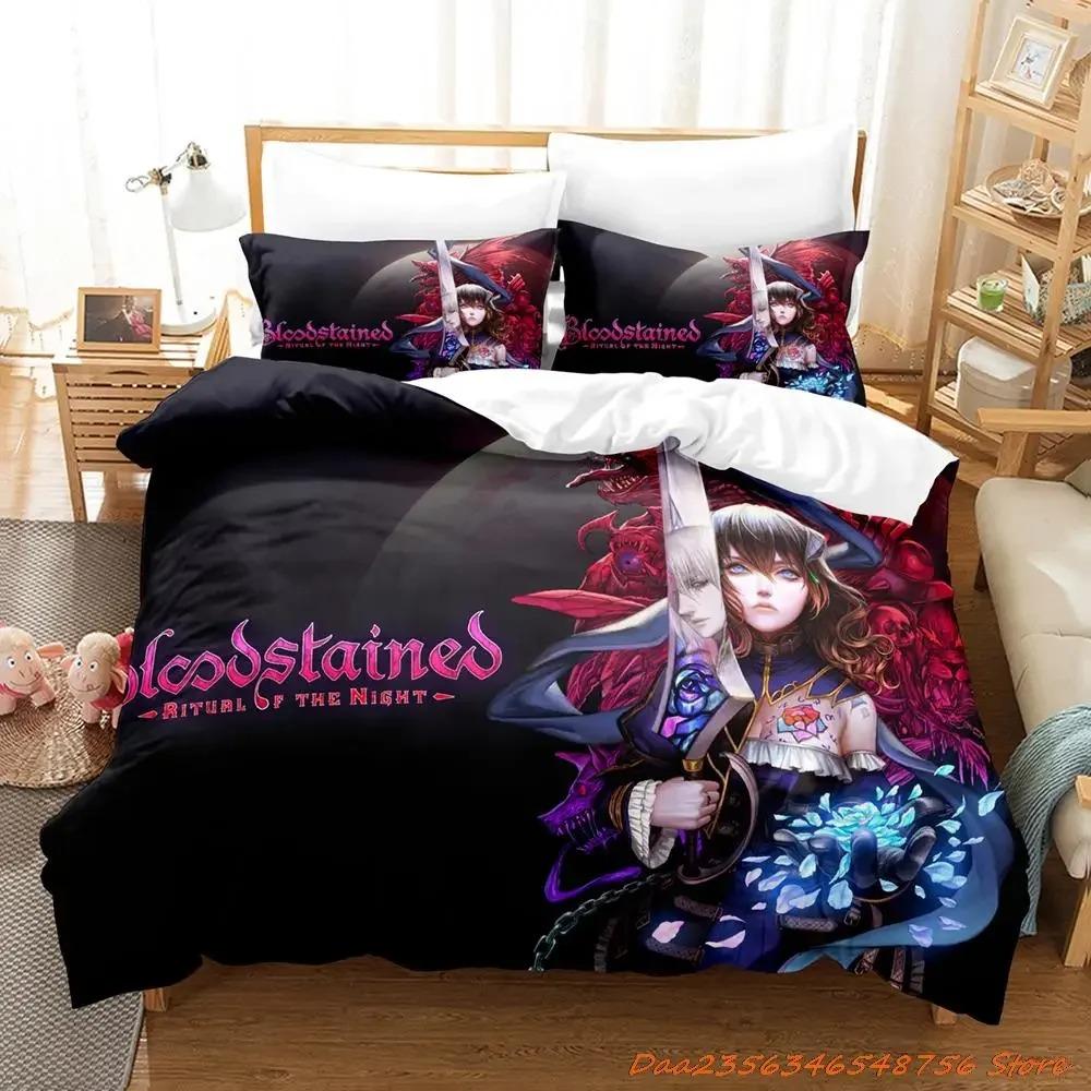 Game BLOODSTAINED RITUAL OF THE NIGHT Bedding Set Single Twin Full Queen King Size Bed Set Adult Kid Bedroom Duvet cover Sets Tool