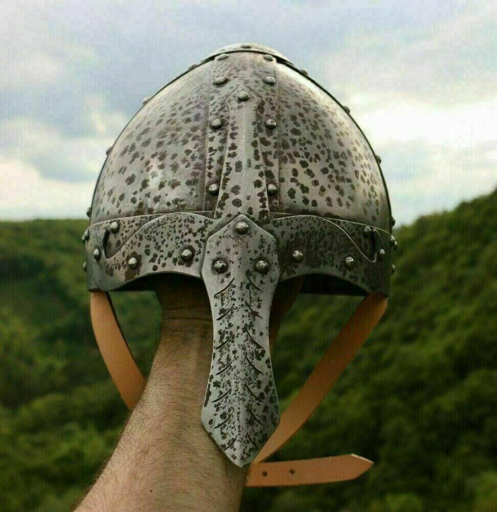Medieval Steel Norman Viking Helmet Spectacle Armor Helmet 18 G Steel Handmade
