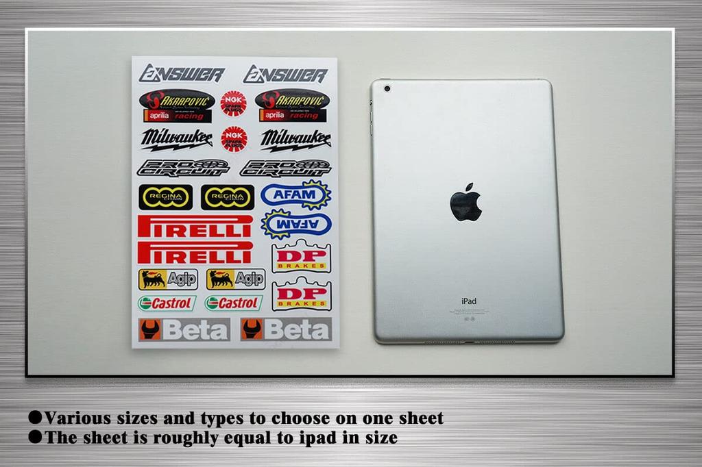 Kungfu Graphics Racing Sponsor Logo Micro Decal Sheet, White