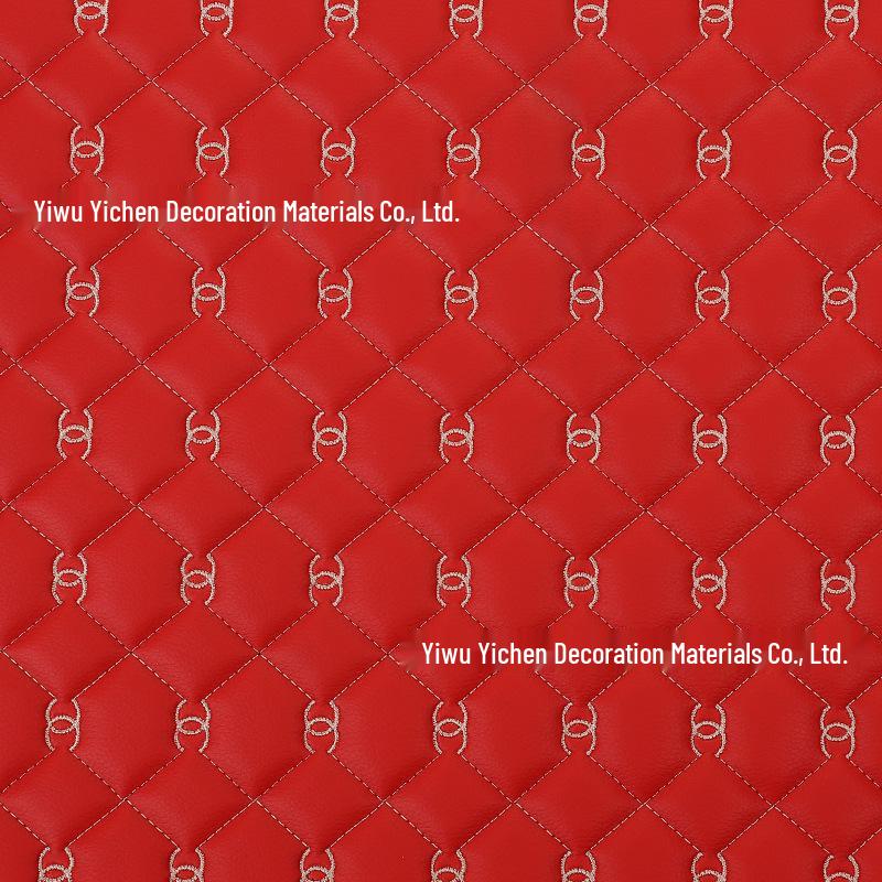 Thick Faux Leather Embroidered Car Interior Headliner & Foot Mat