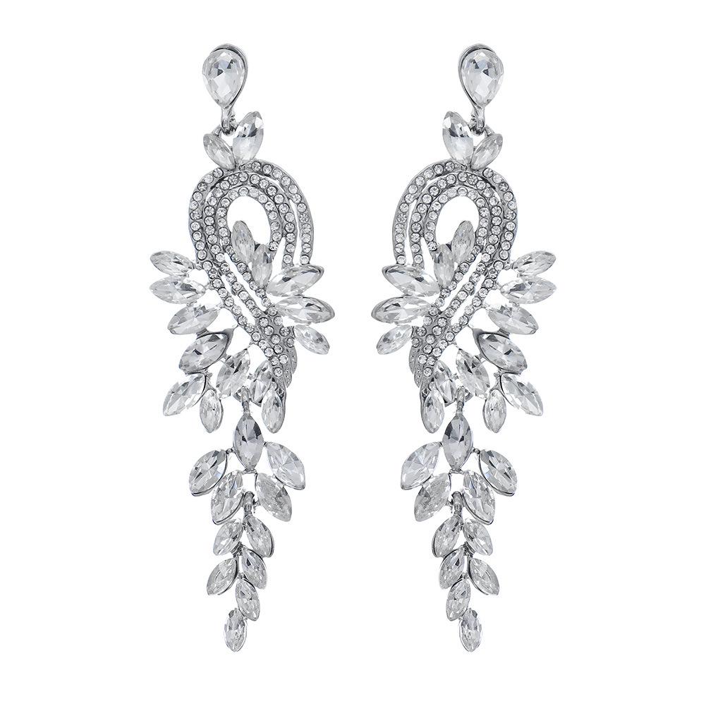 Cercei de Mireasă Retro cu Strass: Bijuterii elegante și versatile cu pandantiv pentru nunți și banchete