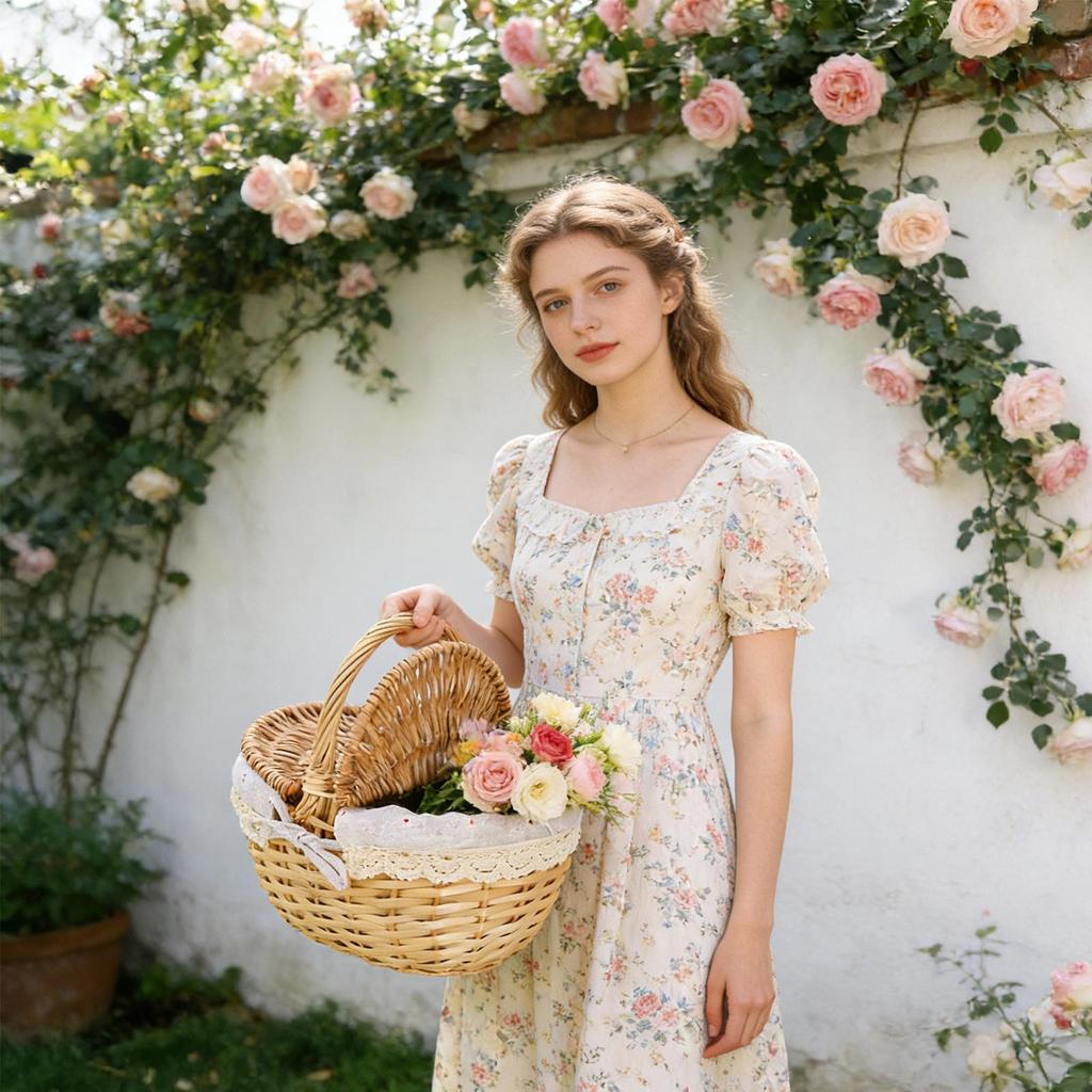 Handmade Wicker Basket With Handle Picnic Food Basket With Lid Hand-Woven Multi-Purpose Wicker Tray Desktop Decor Storage Box