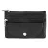 Keychain - EXCELLANC - EX0465 - Genuine Sheep Leather - Black - Compact Horizontal Format