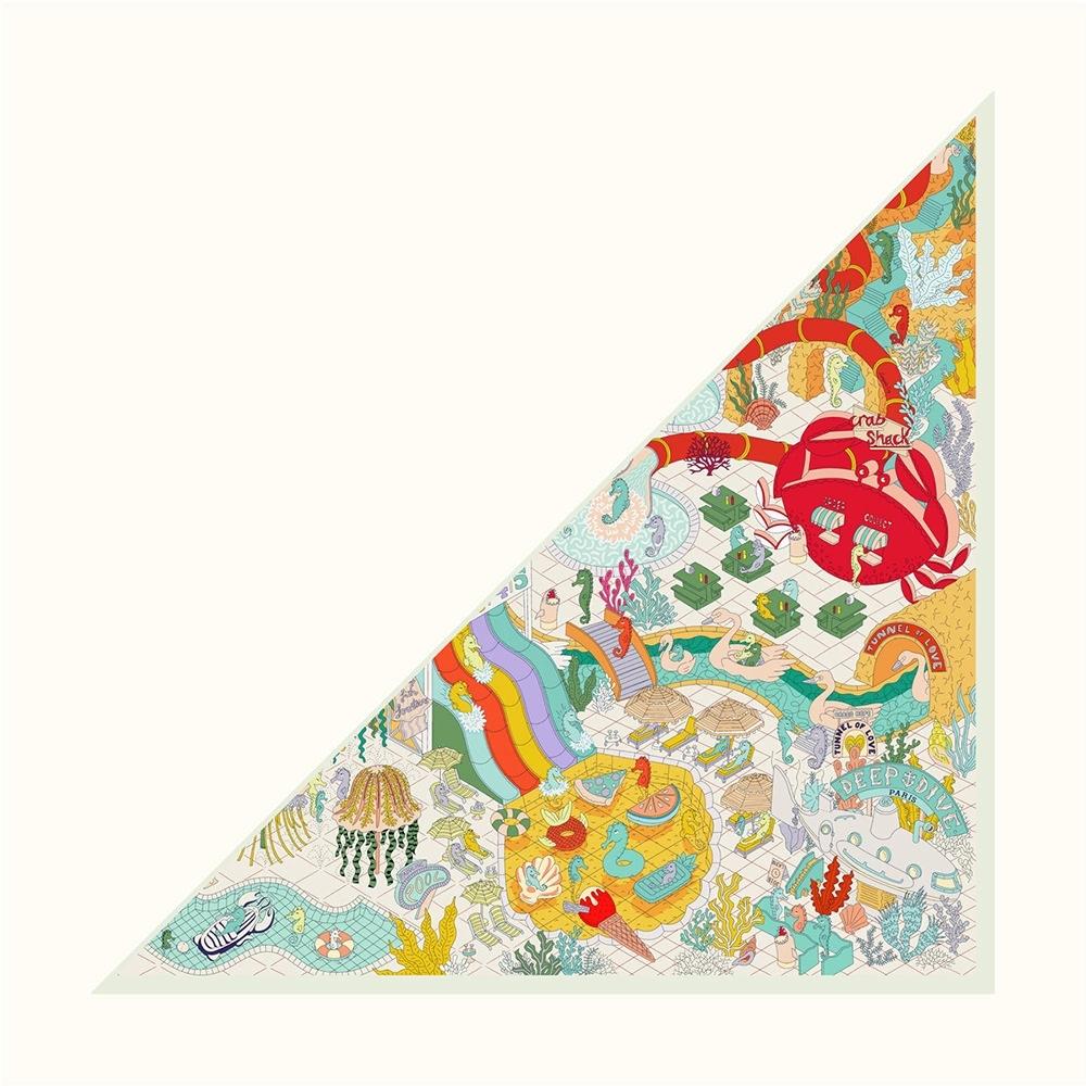 

Морской Принт Треугольный Шарф Шаль Хиджабы Роскошный Женский Треугольный Бандана Фуляр Шейный Платок Для Леди 130x85cm