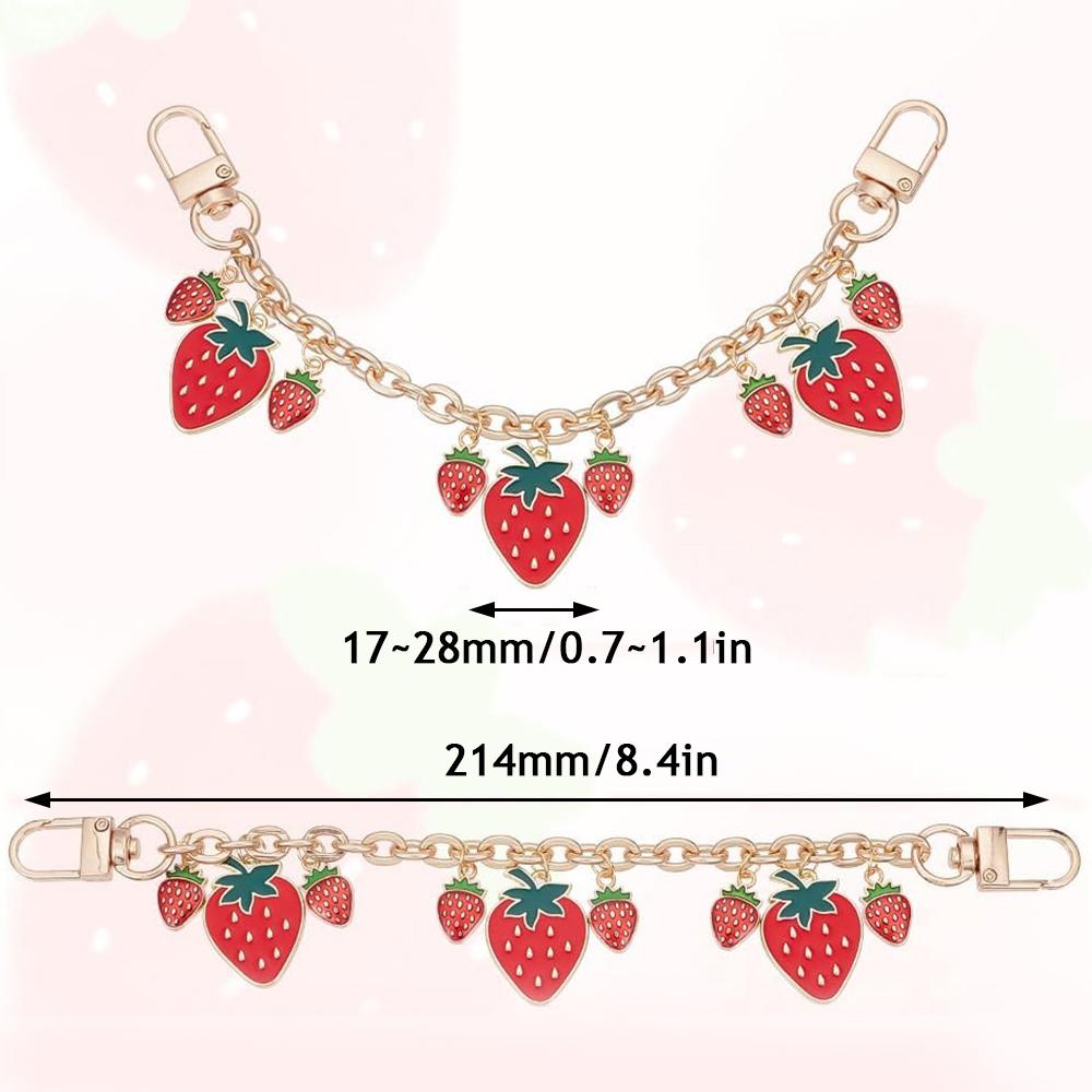 HOT Cherry Blossom Bag Pendant Chain Bow Heart Enamel Phone Charm Bag Chain Bag Extension Strap Crossbody Bag Accessories