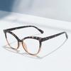 Fashion Large Frame Cat Eye High Definition Reading Glasses Men Women Transparent TR90 Frame Butterfly Leopard Frame Presbyopic Eyeglasses