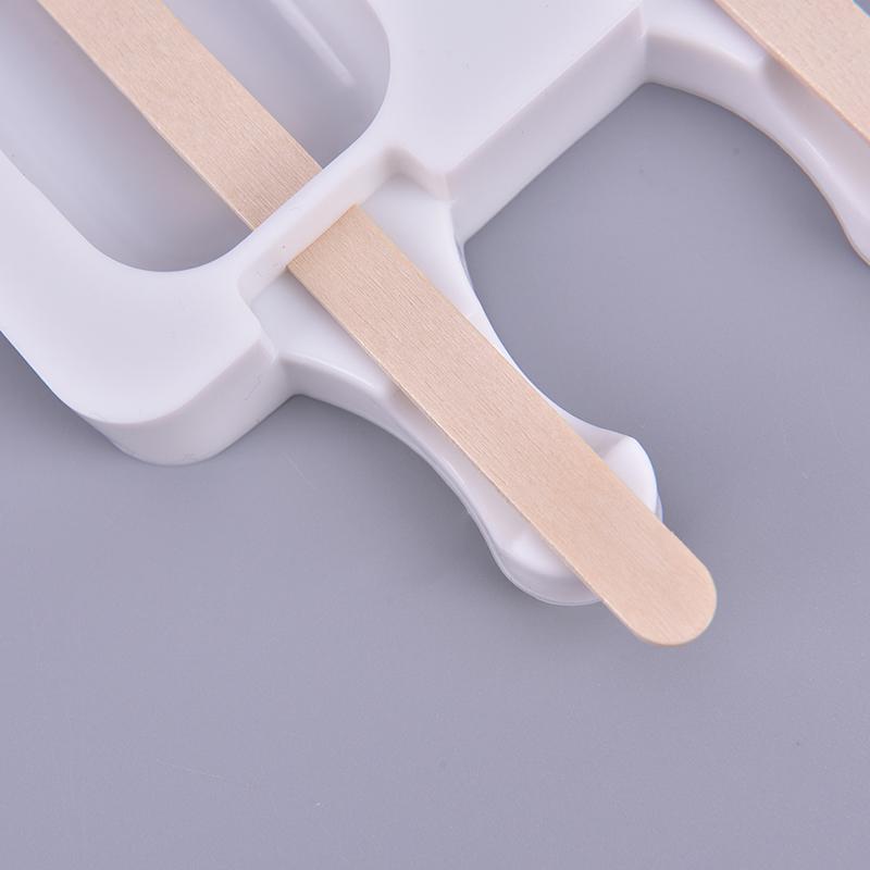 Silicone Frozen Ice Cream Mold Juice Popsicle Maker Ice Lolly Mould - 4 Cell