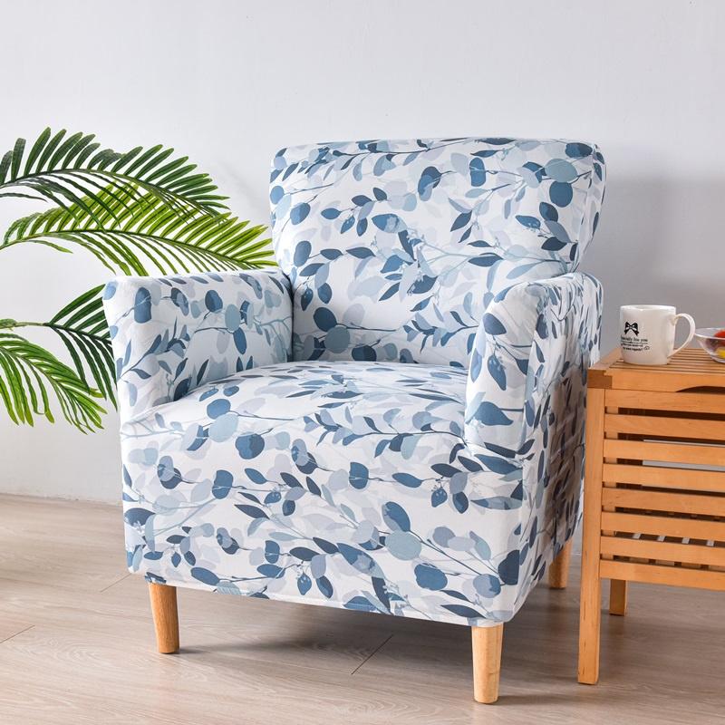 Floral Armchair Cover Nordic Elastic Bar Tub Club Chair Covers for Living Room Stretch Single Sofa Slipcover Home Counter Hotel