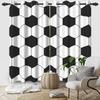 3D Printed Window Curtains Football Graffiti Art Children Blackout Curtain 2pcs/set for Bedroom Living Room Decoration Curtains