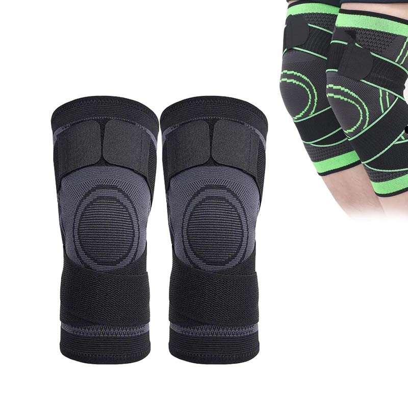 1 пара наколенников, компрессионный ремень, спортивная защитная связка, регулируемая XL серый