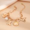 Trend Exaggerated Necklace Bracelet Fashionable Beach Style Niche Design Female Hip Hop Shell Light Collarbone Chain