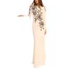 In Stock 2026 Celebrity Fashion Evening Gown: Heavy Embroidery & Rhinestone Long Dress