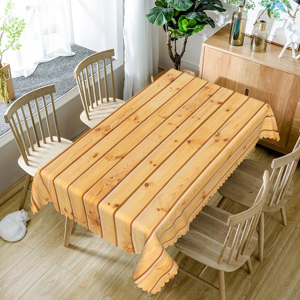 Holzmaserung Tischdecke Natürlich Rustikal Rechteckiger Tisch Holzstruktur Wasserdicht Esstischdeko Für Küche Party Heimdeko
