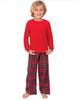 Personalized Family Matching Christmas Pajamas Set Red Plaid Nightwear Support 1pc POD Dropshipping Free Mockup Holiday PJS