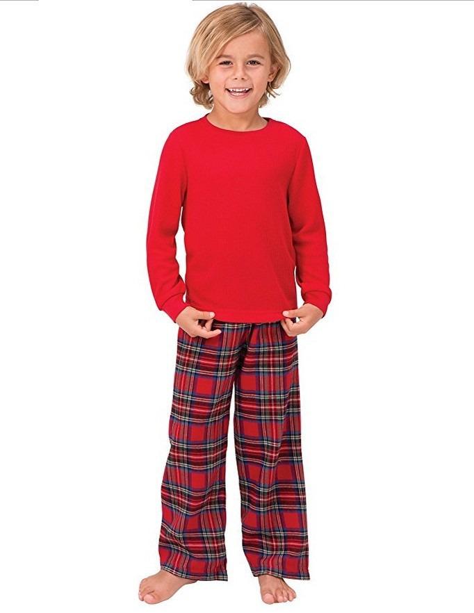Personalized Family Matching Christmas Pajamas Set Red Plaid Nightwear Support 1pc POD Dropshipping Free Mockup Holiday PJS