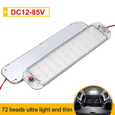 Car Interior Light 72SMD Super Bright Cob Truck Compartment Light 12-85V Universal Car Cab Reading Light Trunk Light Board