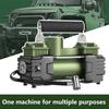 Cigarette Lighter Precision Pointer 50 Rotor Double Pump Cylinder Air Compressor Car Tire Portable Heavy Duty Tire Led Light 12v