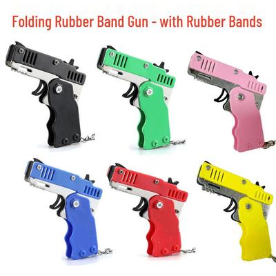 Pistol Jucărie cu Elastice Metalice pentru Copii - Foc Continuu Cadou