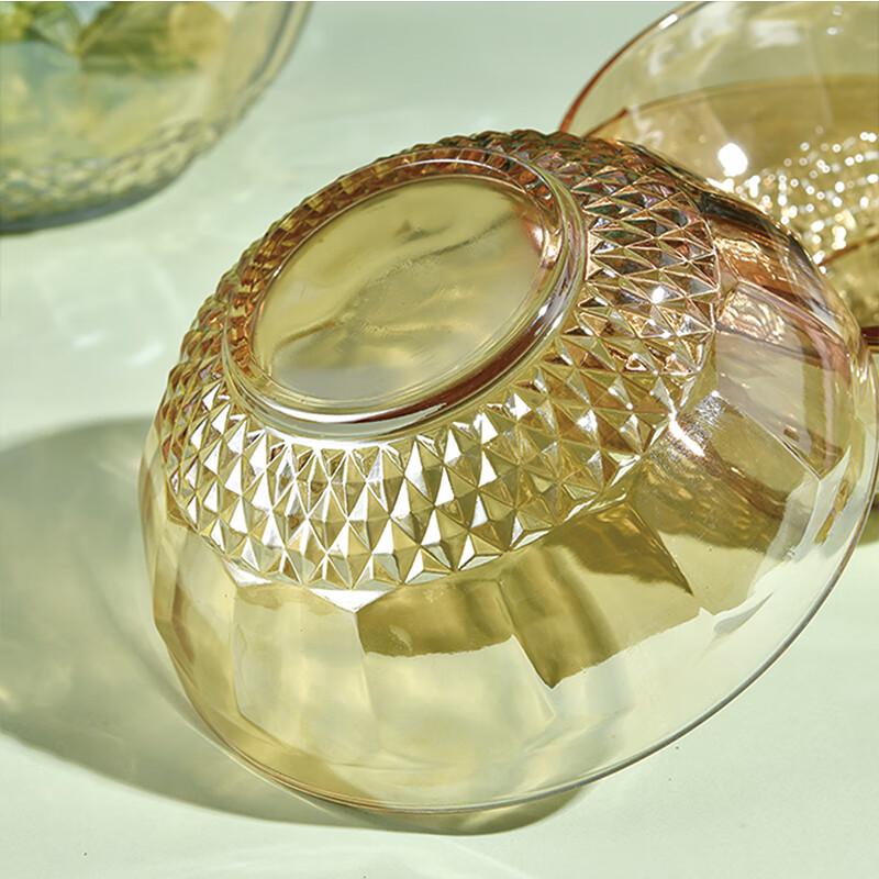 Chinese Style Light Luxury Glass Tableware 10-Piece Set