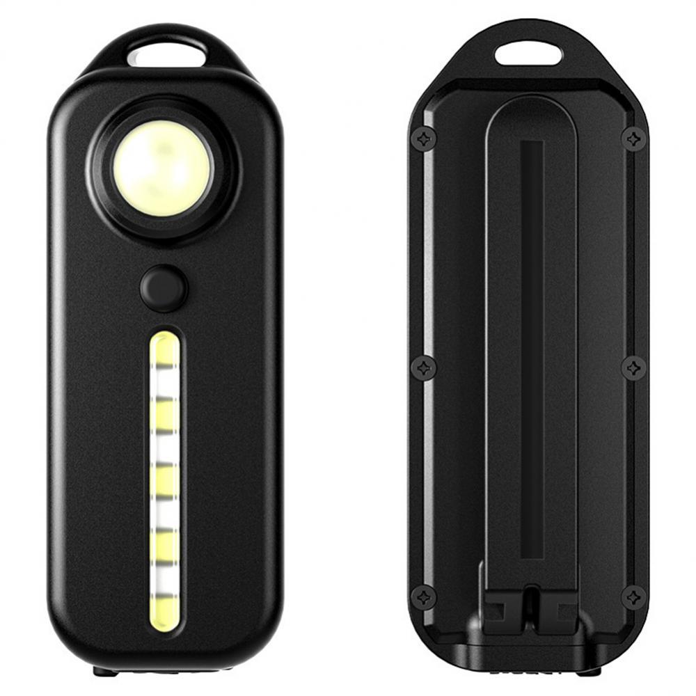 Mini Thin Flashlight Police Shoulder Light USB Type-C Rechargeable Taillight Helmet Lamp Keychain Light