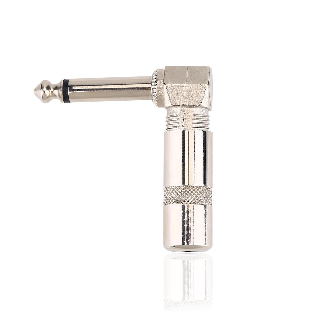 3Pcs 6.3mm 1 4inch L Type Instrument Audio Microphone Cable Connector Right Angle Plug Jack