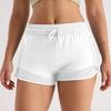 Women's Quick-Dry Mesh Yoga Shorts - Two-Piece, Anti-Exposure Design
