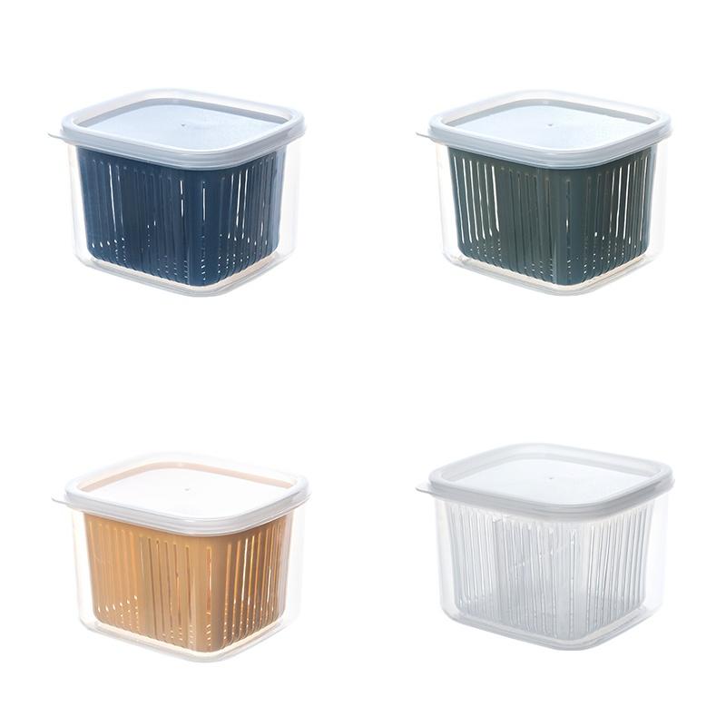 Transparent Double Layer Fresh-keeping Box For Ginger Garlic Onion Storage And Preservation