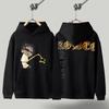 Unisex Oversized Drop Shoulder Hoodie Pants Set With Graffiti Print Cotton Blend Winter Casual Loungewear