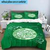 3pcs Celtic Football Club Crest Printed Bedding Set Duvet Cover Closure Includes 1 Duvet Cover & 2 Pillowcases Bedding Sets Home Decor Gifts