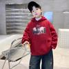 Boys' Trendy Fleece Hooded Sweatshirt - 2025 Autumn/Winter Collection for Medium & Large Kids